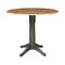 International Concepts Round 42 in W, 42 in L, 36.3 in H, Wood, Hickory/Washed Coal K45-42DPT-27B-S102-2 - alternate 5